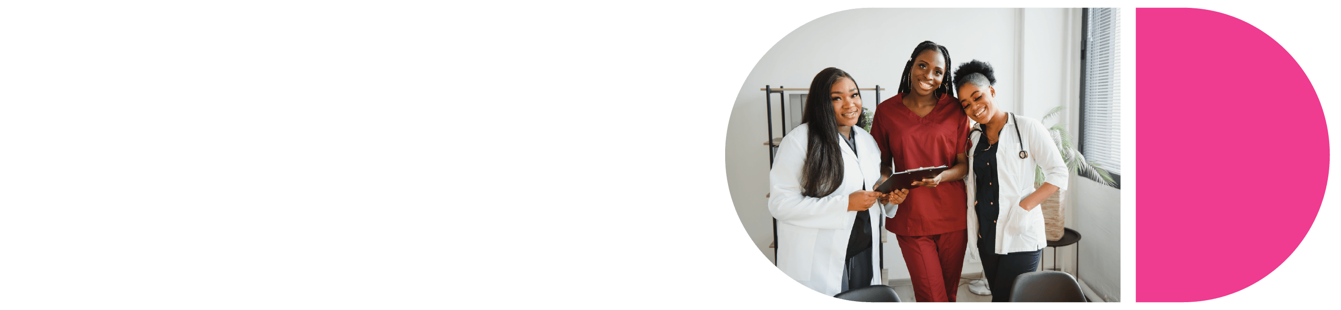 Group of multiracial black drs providers